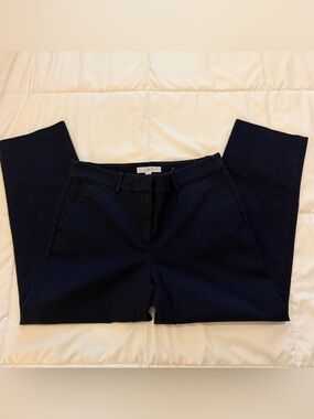 LOFT Dark Navy Women's Curvy Riviera Slim Chinos - Slim Straight